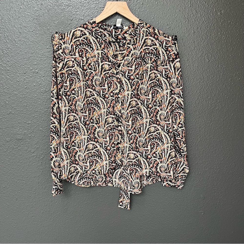 Anthropologie, See U Soon, paisley like printed blouse
